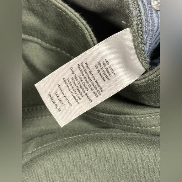 Talbots High Waist Jegging Pants Size 14P Green Stretch Ankle Skinny Casual NWT - Picture 9 of 9